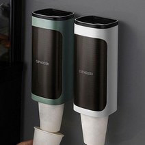 4구컵디스펜서 종이컵디스펜서 종이컵수거기 종이컵거치대 종이컵 선반형 컵디스펜서 종이컵꽂이 사무실 테, 1구그린