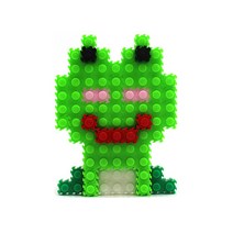 미리사몰 이지 툭툭 블럭 세트 캐릭터 미니 디펌 나노 블록 폰 거치대 어린이 장난감 공룡 영웅 히어로 소근육 발달, 이지툭툭블럭 : 개구리