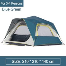 겨울용텐트 원터치 동계 감성 겨울 텐트 동계쉘터 새로운 4-6 명 야외 휴대용 접는 2, 파란색 210x210cm