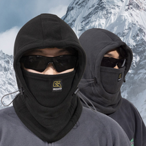 겨울 플리스 후드넥워머 혹한기 스노우보드 등산용 바라클라바 조깅용 작업용 자전거 후드마스크, 레드