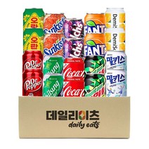 데일리이츠 탄산음료 뚱캔 340ml~350ml 10종 20개입(코크2 칠성사이다2 환타오렌지2 닥터페퍼2 밀키스2 마운틴듀2 웰치포도2 데미소다망고2 오란씨파인2 자몽소다2), 1세트, 350ml
