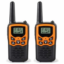 야외 스포츠 워키 토키 장거리 2 웨이 라디오 5 마일 범위 오픈 필드 8/22 채널 FRS/PMR/GMRS 워키 토키, 01 유로, 04 Orange