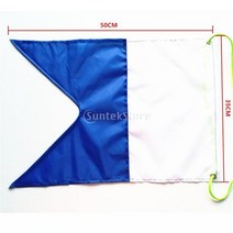 다이빙 다이브 컴퓨터 스킨스쿠버 장비 스톱워치 시계 흰색과 파란색 스쿠버 보트 알파 플래그 국가 배너 국제 기호, 35x50cm