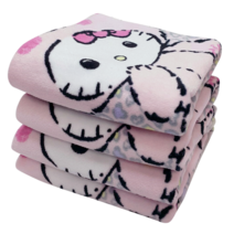 영신타올 헬로키티 레오파드 세면타올 110g 면사, 보라, 8개입