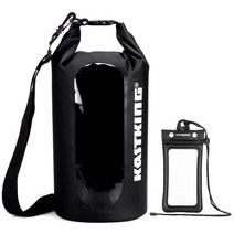 민물 낚시 가방 하드케이스 바다 kastking 100 방수 dry bag with clear window 500d pvc material dry bag 10l 20l 30l, 20리터, 드라이 백 블랙