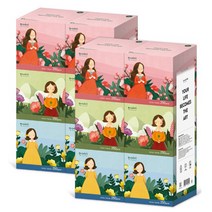 한예지 미니 천연펄프 미용티슈 2겹, 6개입, 2팩