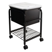 정품 혁신적인 보관 디자인 걸이식 롤링 파일 카트 투명 뚜껑 포함 39.7 x 45.7 64.6cm(15-5/8 18 25-5/8인치) 블랙