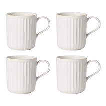 Lenox French Perle 스캘럽 서빙 볼 1.6kg(3.5파운드) 화이트, Mugs, Set of 4