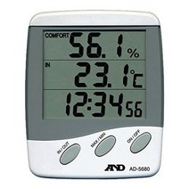 일본직발송 4. 에이·앤드·데이(AD A D 외부 센서가 장착된 온습도계 AD -5680 B002M5KYHA, One Size_본체, 본체