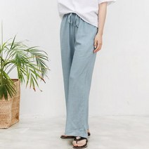 CØupang ⁀‿⁀JJM-MS348 린넨여자밴딩와이드팬츠 캐주얼면바지 밴딩와이드팬츠 린넨팬츠 여성와이드바지 봄와이드팬츠Ｇo질라몰
