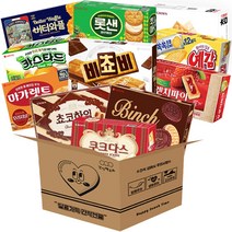 [간식팩토리] 롯데 오리온 크라운 해태 달콤 달달 티타임 대용량 곽과자 기업간식 11종세트+간식팩토리 전용 선물포장박스, 대용량과자 11종