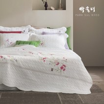 박술녀 연수화 프리미엄 자수광목 워싱침구 풀세트 / 화이트