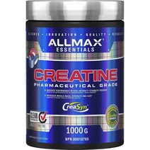 ALLMAX Essentials 크레아틴 - 400g 파우더 성능 및 훈련 강도 향상 비건 글루텐 프리 80회분, 2.2파운드(1팩)