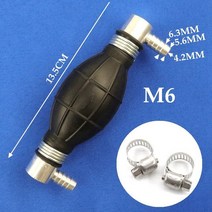 견고한 3종류 6 ~ 12mm 수족관 물고기 탱크 물 손 압력 전구 수동 연료 펌프 디젤 가솔린 오일 전송 정원, 09 6mm LL