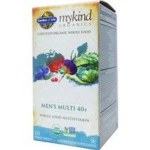 가든오브라이프 마이카인드 남성 멀티비타민 40+ 60 비건타블렛, 1병, 60정