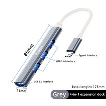 C 타입 USB허브 메모리카드 실행 SD카드 연결ihuigol 4 포트 usb 허브 type c 멀티 스플리터 otg 어댑터 3.0 2.0 for macbook pro 13, C형 허브