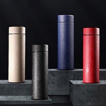 온도측정 온도계 텀블러 LED 스마트 보온 보냉 유아 분유 온도 표시 조절, 블루