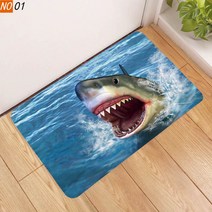 런닝머신매트 소음방지 홈짐 방음 매트 실내자전거 층간 Home Funny Shark Floor Mat 침실 복도 카펫 미끄, 01 Style D_03 120cm by 80cm