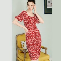 제주도여행복장 여행지 동 몰디브 등파인 휴가지 플라워 나염 원피스