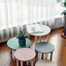 원목 화분 원형 스탠드 다용도 미니 컬러풀 테이블 다이 사이드 사계절 원룸 티 프로방스스타일, 소 H16 - 내츄럴, 본상품선택