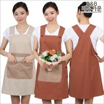 레뷰가운 앞치마 카페 꽃집 어린이집 교사 요양보호사 MP05, 1개, MP05_연브라운L