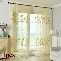 창문블라인드 우드블라인드 100x200cm 해바라기 인쇄 창 패널 커튼 룸 디바이더