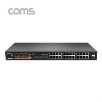 Coms 24포트 기가비트 GbE PoE 스위치허브