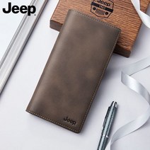 JEEP 지프 정품 남성 가죽 명품 브라운 장지갑 대용량 비즈니스 실용적인 클러치지갑