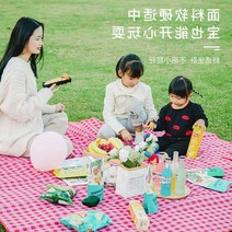 DFMEI 아웃도어 매트 이지 방습 매트 피크닉 매트 두꺼운 ins 피크닉 천, 혜택룩-옐로우체크100*150cm