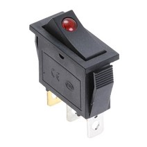 강력한 세차 물총 LED 조명 포함 SPST 로커 스위치 KCD3 220V ONOFF 싱글 폴 스로우 2 포지션 20A 125VAC, 6.3Pdeng