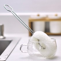 우레탄 병솔 수세미 스텐 손잡이 교체형 리필 브러쉬, 리필(수세미2P), 1개