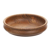 한정식 찻집 디저트 과일 티크나무 라운드 볼 나무그릇z 디저트그릇 스텐, 30cm