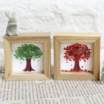 [누름꽃공예]-소형나무액자2종