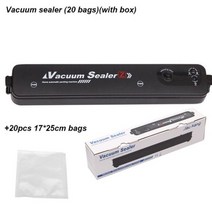 220V/110V 주방 진공 음식 씰러 자동 상업용 가정용 식품 실러 포장 기계 가방, [04] Sealer n20Bag nBox, [02] US 110V