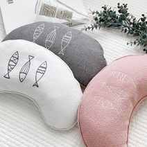 마이룸엔 시원한 인견 반달 메밀 낮잠 캠핑 목 경추 베개, 반달(소)메밀베개_화이트