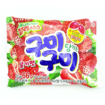 롯데제과 구미당기는 구미 딸기맛 젤리, 66g, 15개