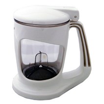 차우려내는 차우리는주전자 차우리는도구 허브티팟 버튼식 티포트 500ml 티백주전자, 검정