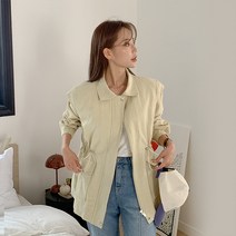 제젠트 스트링 린넨 야상 점퍼 69918 빅사이즈 여성의류