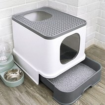 HOOPET 점보고양이화장실 강냥이 즐똥 고양이 화장실, 핑크베이지