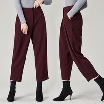 [로코엘라] 헤이즐 이중직 기모 핀턱 팬츠