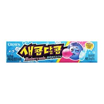 크라운제과 새콤달콤 블루베리소다 29g 단품 츄잉 카라멜 비타민C 군것질, 1개