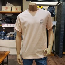 뱅뱅 남녀공용 가슴 포인트 레터링 반팔티
