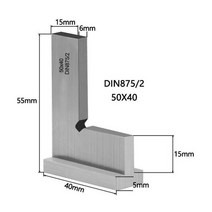 측정 게이지 스퀘어 각도 도 앵글 플랫 에지 앵글 눈금자 목공 도구 금속 탄소강 목수, 50x40