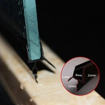 PVC 프레임 없는 샤워 스크린 씰 스트립 유리 도어 하단 날씨 스트리핑 접착제 욕실 하드웨어 스윕 6mm 8mm 10mm 12mm, [13] 6mm glass, [02] 4pcsX50cm