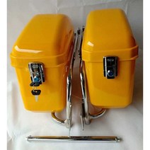 오토바이 탑박스 리어백 사이드 장착 할리 스쿠터, 화이트  벨트 랙