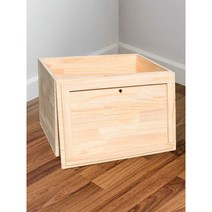 원목소형수납박스 거실수납장 1단 다용도 베란다 정리, 수납함(40x40x30cm)-두께 1.5cm