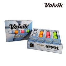 볼빅 비스타 VOLVIK VISTA IV 4피스 프리미엄 컬러 골프공(로고볼), 컬러혼합(4색)