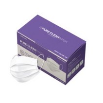 퓨어클린 일회용마스크 (2BOX)_대형화이트, 50개입, 2개, 화이트
