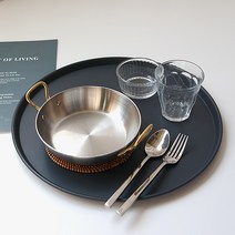 까사빈논슬립원형트레이 2size 12color 모던쟁반 감성 홈카페 미끄럼방지 메탈소재 국내제작, 마우스그레이