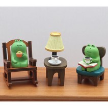 미니어처 혼자놀기 심심할때할만한것 장식 미니어쳐 인테리어 소품 귀여운 장식품, 여유로운 시간개구리
